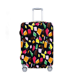 Travel Luggage Cover Suitcase Protector, Washable Suitcase Cover Fits 26-28 Inch Luggage, Elastic Suitcase Protective Cover (XL, Polygon)