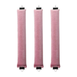 3 Pack Heatless Curls Hair Curler, Flexible Satin Heatless Long Hair Rollers, Soft DIY Wave Hair Rollers Styling Tool for Long Medium Hair Curls (Dark Pink)