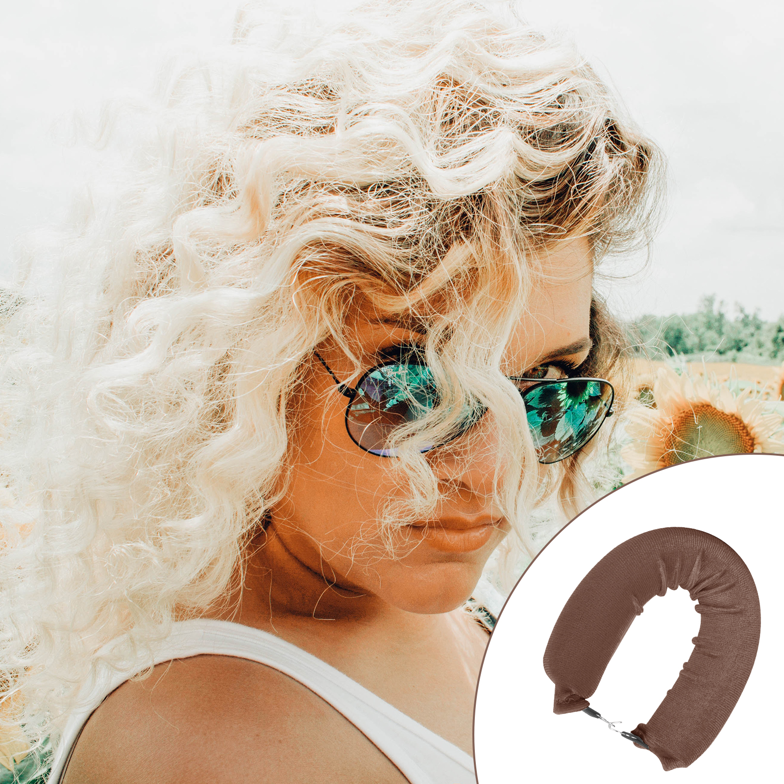 3 Pack Heatless Hair Curler, Flexible Satin Heatless Hair Rollers, Soft DIY Wave Hair Rollers Styling Tool for Long Medium Hair Curls (Khaki) - Image 3