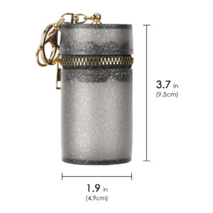 Pack Lipstick Case, Transparent Lipstick Organizer for Travel, Portable Lip Gloss Bag Lip Balm Holder for Women (Black & Pink)