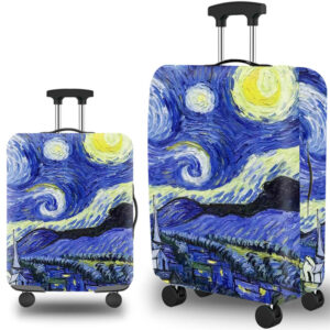 Travel Luggage Cover Protector, Washable Elastic Suitcase Cover, Luggage Protective Cover for 18-21 Inch Luggage (Abstract Painting, S)