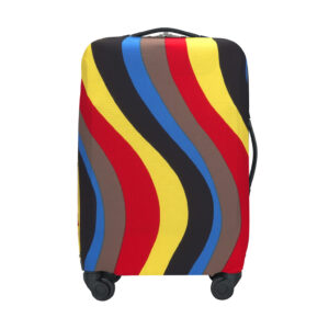 Travel Luggage Cover Suitcase Protector, Washable Suitcase Cover Fits 22 Inch Luggage, Elastic Suitcase Protective Cover (M, Corrugation)