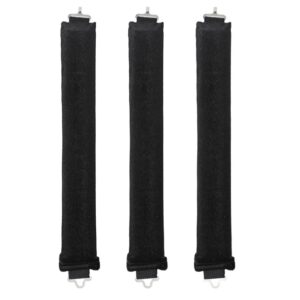 3 Pack Heatless Hair Curler, Flexible Satin Heatless Hair Rollers, Soft DIY Wave Hair Rollers Styling Tool for Long Medium Hair Curls (Black)